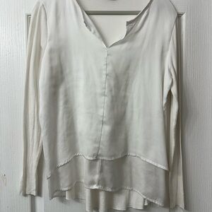 Sharon Young Cream Layered Blouse